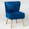 Lynwood Velvet Armless Accent Chair Blue - CorLiving -Living Room Chairs store unnamed file 9100