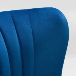 Lynwood Velvet Armless Accent Chair Blue - CorLiving -Living Room Chairs store unnamed file 9102