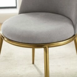 Metal Base Fabric Accent Chair Gray - HomeFare -Living Room Chairs store unnamed file 9109