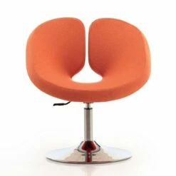Perch Wool Blend Adjustable Chair Orange - Manhattan Comfort