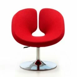 Perch Wool Blend Adjustable Chair Red - Manhattan Comfort