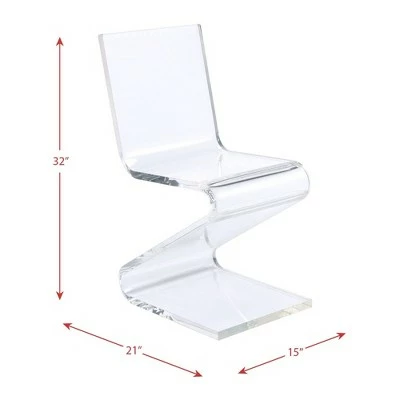 Peek Acrylic Z Chair Clear - Picket House Furnishings 9 Peek Acrylic Z Chair Clear - Picket House Furnishings - Image 7