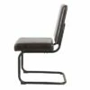 Metal Cantilever Base Side Chair Brown - Benzara -Living Room Chairs store unnamed file 9149