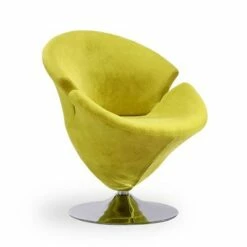 Tulip Velvet Swivel Accent Chair - Manhattan Comfort Green -Living Room Chairs store unnamed file 9157
