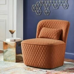 Schroeder Orange Fabric Chair Orange - Inspire Q