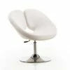 Set of 2 Perch Faux Leather Adjustable Chairs White - Manhattan Comfort