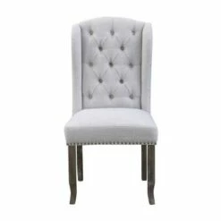 Set of 2 Reiter Upholstered Accent Chairs Gray - Treasure Trove Accents