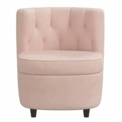 Gael Armless Accent Chair Velvet - Skyline Furniture White