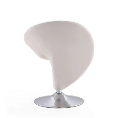 Set of 2 Curl Wool Blend Swivel Accent Chairs Cream - Manhattan Comfort 7 Set of 2 Curl Wool Blend Swivel Accent Chairs Cream - Manhattan Comfort - Image 5