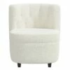 Gael Armless Accent Chair Sheepskin - Skyline Furniture Charcoal