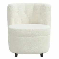 Gael Armless Accent Chair Sheepskin - Skyline Furniture Charcoal