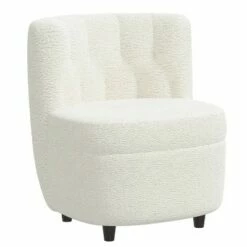 Gael Armless Accent Chair Sheepskin - Skyline Furniture Charcoal -Living Room Chairs store unnamed file 9267