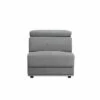 Fabric Upholstered Modular Armless Chair Dark Gray - Benzara -Living Room Chairs store unnamed file 9272