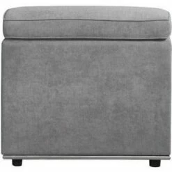 Fabric Upholstered Modular Armless Chair Dark Gray - Benzara -Living Room Chairs store unnamed file 9274