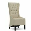 Vincent Linen Modern Accent Chair Beige - Baxton Studio -Living Room Chairs store unnamed file 9286