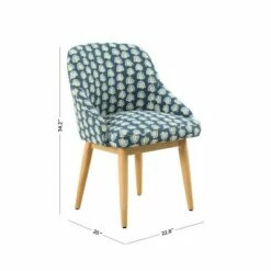 Riley Accent Chair Floral Teal - HomePop -Living Room Chairs store unnamed file 9301