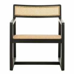 Lula Cane Accent Chair - Safavieh Black/natural -Living Room Chairs store unnamed file 9310