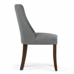 Set of 2 Haley Deluxe Dining Chair Slate Gray Linen Look Fabric - WyndenHall -Living Room Chairs store unnamed file 9314
