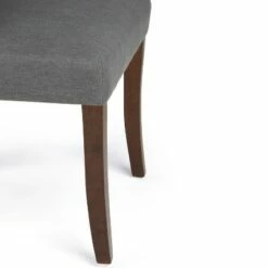 Set of 2 Haley Deluxe Dining Chair Slate Gray Linen Look Fabric - WyndenHall -Living Room Chairs store unnamed file 9317