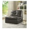 Lazaro Contemporary Leather Gel Tufted Armless Chair Gray - HOMES: Inside + Out 2 Lazaro Contemporary Leather Gel Tufted Armless Chair Gray - HOMES: Inside + Out -Living Room Chairs store unnamed file 9320