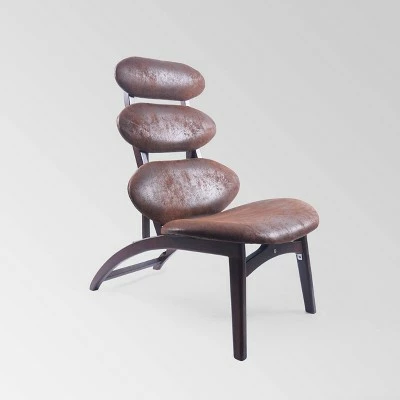 Gault Retro Reclining Accent Chair - Christopher Knight Home Black 8 Gault Retro Reclining Accent Chair - Christopher Knight Home Black - Image 6