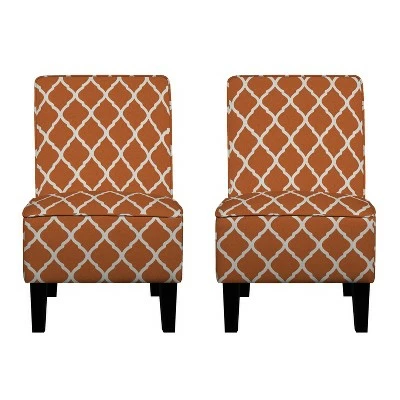 Branson Chair Set - Handy Living Orange 6 Branson Chair Set - Handy Living Orange - Image 4