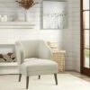 Madison Park Maren Open Back Accent Chair Cream