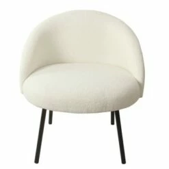 Modern Sherpa Accent Chair - HomePop Cream
