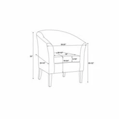 Simon Barrel Chair - Linon Red 18 Simon Barrel Chair - Linon Red -Living Room Chairs store unnamed file 9397