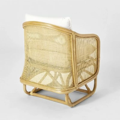 Threshold Designed W/Studio McGee Rialto Woven Barrel Back Chair with Cushion - Threshold™ designed with Studio McGee 4 Threshold Designed W/Studio McGee Rialto Woven Barrel Back Chair with Cushion - Threshold™ designed with Studio McGee - Image 2