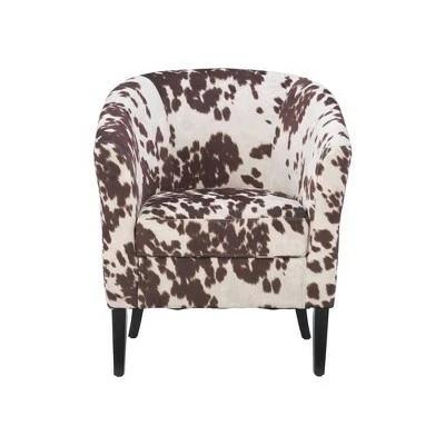 Simon Chair in Udder Madbess Brown/White - Linon 4 Simon Chair in Udder Madbess Brown/White - Linon - Image 2