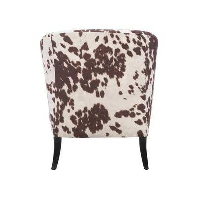 Simon Chair in Udder Madbess Brown/White - Linon 7 Simon Chair in Udder Madbess Brown/White - Linon - Image 5