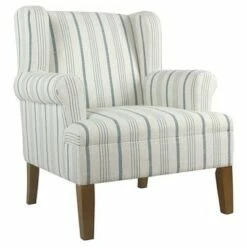 Emerson Rolled Arm Accent Chair - Homepop Blue -Living Room Chairs store unnamed file 942
