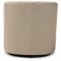 Finley Mid - Century Modern Fabric Upholstered Swivel Armchair - Buff Beige - Baxton Studio -Living Room Chairs store unnamed file 9436