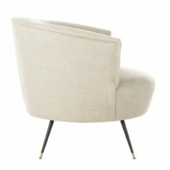 Arlette Velvet Retro Mid Century Accent Chair Light Gray - Safavieh -Living Room Chairs store unnamed file 9443