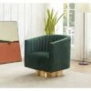 Josephine Swivel Barrel Chair - Safavieh Forest Green/gold 2 Josephine Swivel Barrel Chair - Safavieh Forest Green/gold -Living Room Chairs store unnamed file 9485
