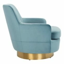 Pyrite Velvet Swivel Chair - Safavieh Light Blue -Living Room Chairs store unnamed file 9529