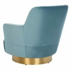 Pyrite Velvet Swivel Chair - Safavieh Light Blue -Living Room Chairs store unnamed file 9531