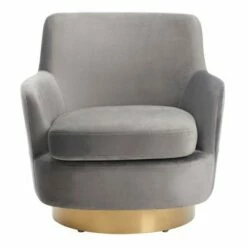 Pyrite Velvet Swivel Chair - Safavieh Light Blue -Living Room Chairs store unnamed file 9536