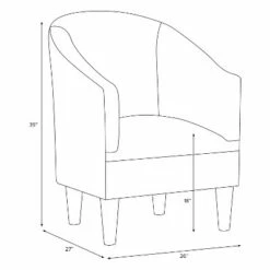 Custom Upholstered Tub Chair - Skyline Furniture Linen Talc