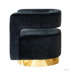 Velvet Edise Swivel Barrel Chair | Karat Home