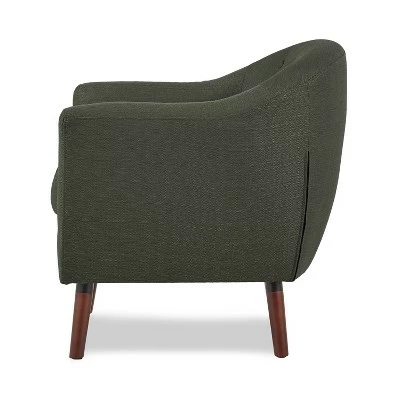 Homelegance 31 Inch Lucille Collection Classic Polyester Fabric Single Living Room Accent Barrel Chair, Gray 4 Homelegance 31 Inch Lucille Collection Classic Polyester Fabric Single Living Room Accent Barrel Chair, Gray - Image 2
