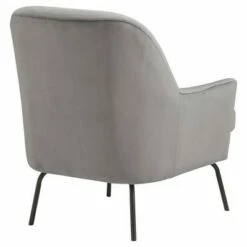 Fabric Accent Chair with Sleek Flared Track Arms and Metal Legs - Benzara Green -Living Room Chairs store unnamed file 9671