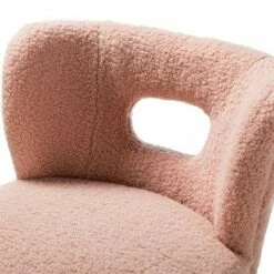 Inès Upholstery Fluffy Fabric Barrel Chair | Karat Home -Living Room Chairs store unnamed file 9680