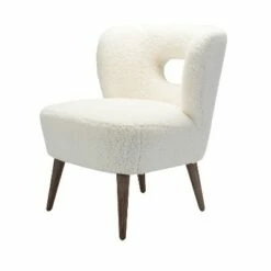 Inès Upholstery Fluffy Fabric Barrel Chair | Karat Home -Living Room Chairs store unnamed file 9687