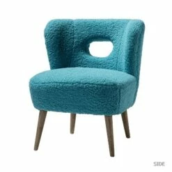Inès Upholstery Fluffy Fabric Barrel Chair | Karat Home -Living Room Chairs store unnamed file 9689