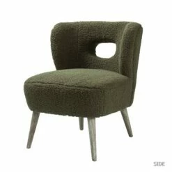 Inès Upholstery Fluffy Fabric Barrel Chair | Karat Home -Living Room Chairs store unnamed file 9690