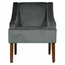 Velvet Swoop Armchair - HomePop Teal -Living Room Chairs store unnamed file 970