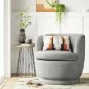 Dorton Round Swivel Barrel Chair - Project 62™ Gray Woven Fabric -Living Room Chairs store unnamed file 9708