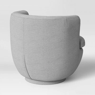 Dorton Round Swivel Barrel Chair - Project 62™ Gray Woven Fabric 5 Dorton Round Swivel Barrel Chair - Project 62™ Gray Woven Fabric - Image 3